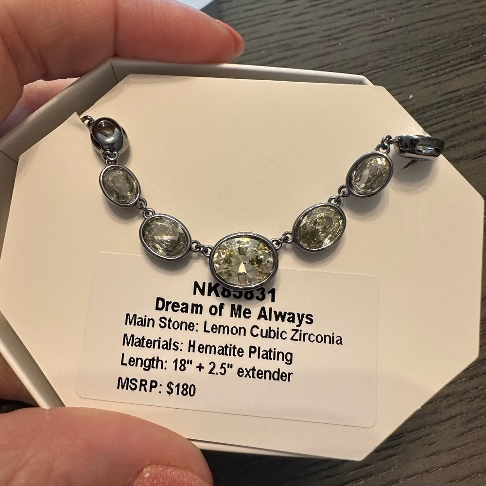 Yellow and Gray Necklace with Sparkling Mineral Accents